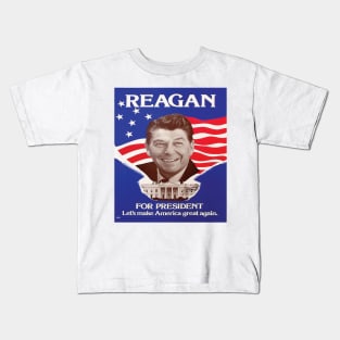 Ronald Reagan Lets Make America Great Again Kids T-Shirt